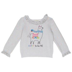 NWOT ADORABLE PEEK Llama Sweater with Metallic Intarsia